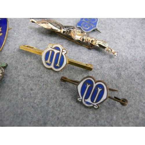 45 - COLLECTION OF BADGES, MAINLY ENAMEL