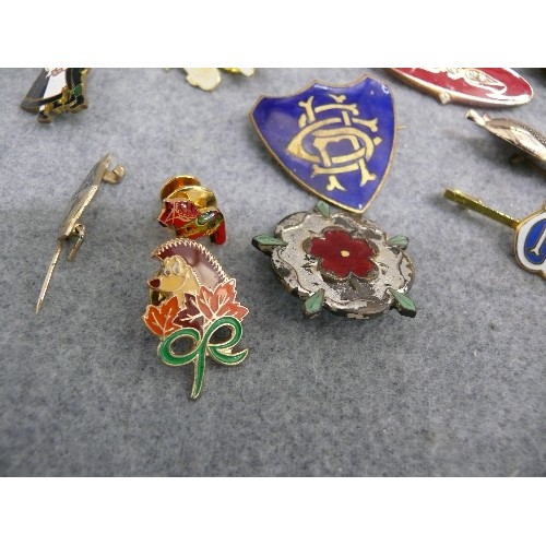 45 - COLLECTION OF BADGES, MAINLY ENAMEL