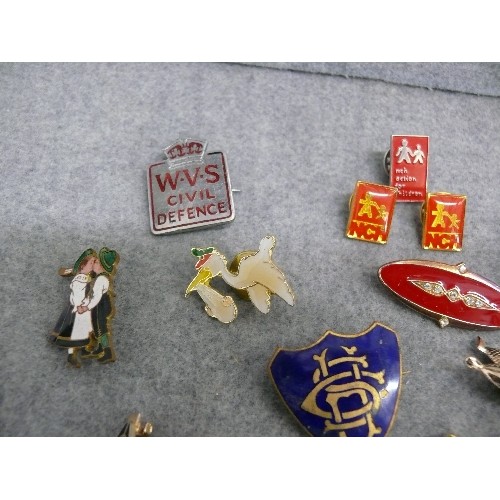 45 - COLLECTION OF BADGES, MAINLY ENAMEL