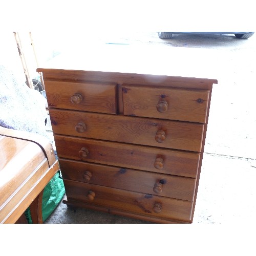 440C - PINE CHEST OF DRAWERS, 2 OVER 4