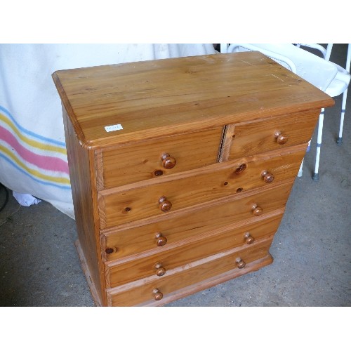 440B - PINE CHEST OF DRAWERS, 2 OVER 4