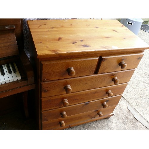 440C - PINE CHEST OF DRAWERS, 2 OVER 4