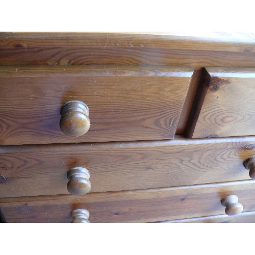 440C - PINE CHEST OF DRAWERS, 2 OVER 4