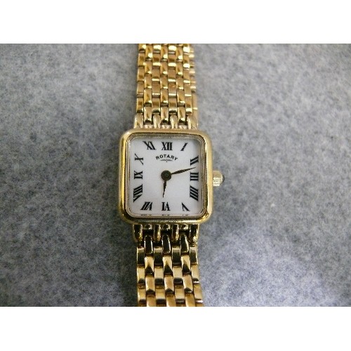 33 - A GOLD PLATED LADIES ROTARY WATCH