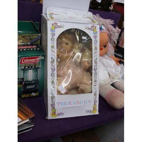 145 - PORCELAIN BABY DOLL 'PRIDE & JOY' BY REGENCY FINE ARTS, WITH BOX.