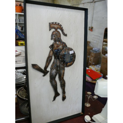 200 - STAINLESS STEEL ARTWORK 'GEORGE' IN FRAME