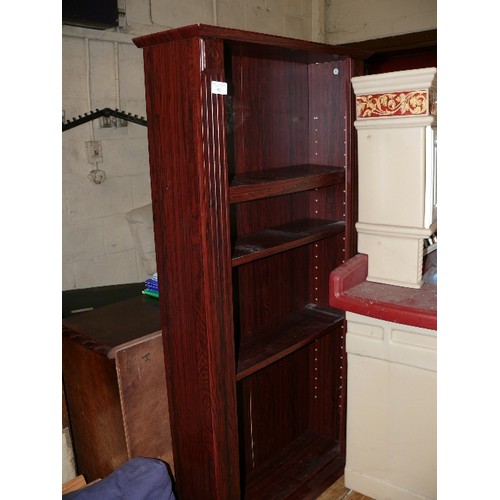 383 - SMALL ROSEWOOD EFFECT BOOKCASE POSSIBLY FOR A CHILD