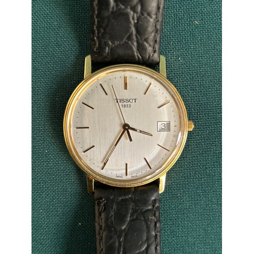 59 - 18ct Gold Tissot Gents wrist watch 