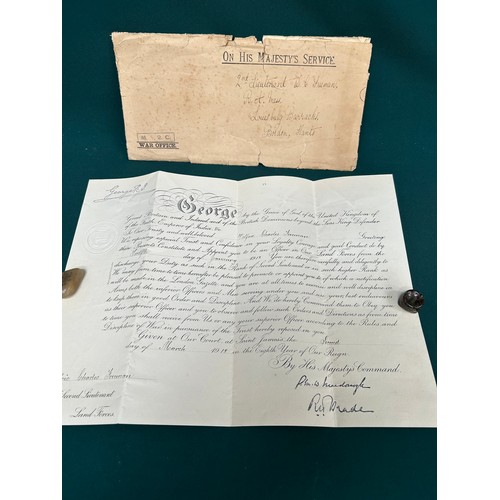 WW1 Ephemera. 1918 Appointment letter with original envelope from the ...