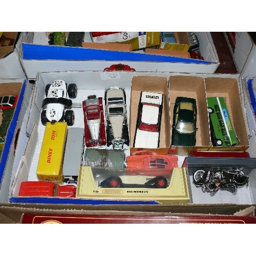 180 - A MIXED BOX OF COLLECTORS VEHICLES TO INCLUDE CORGI, DINKY, MATCHBOX ETC
