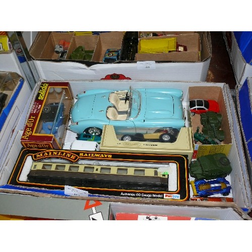 183 - A MIXED BOX OF COLLECTORS VEHICLES TO INCLUDE MAINLINE, SOLIDO, MECCANO, MATCHBOX ETC