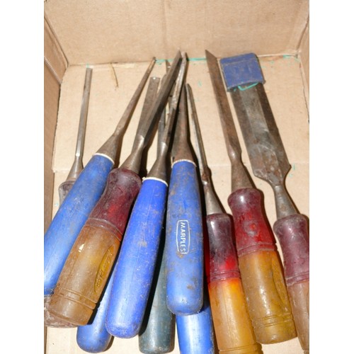 220 - 11 MARPLES WOOD CHISELS