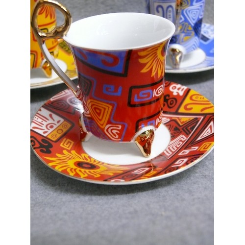 4 - SET OF 5 ART DECO COFFEE CUPS