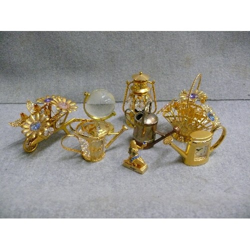12 - 8 X 24ct GOLD PLATED CRYSTAL TEMPTATIONS CUT AUSTRIAN CRYSTAL AROUND THE GARDEN