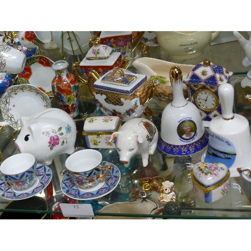 13 - A VERY LARGE COLLECTION OF MINIATURE PORCELAIN CHINA WARE