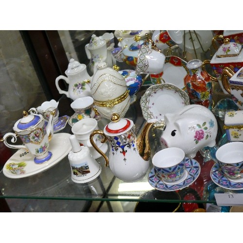 13 - A VERY LARGE COLLECTION OF MINIATURE PORCELAIN CHINA WARE