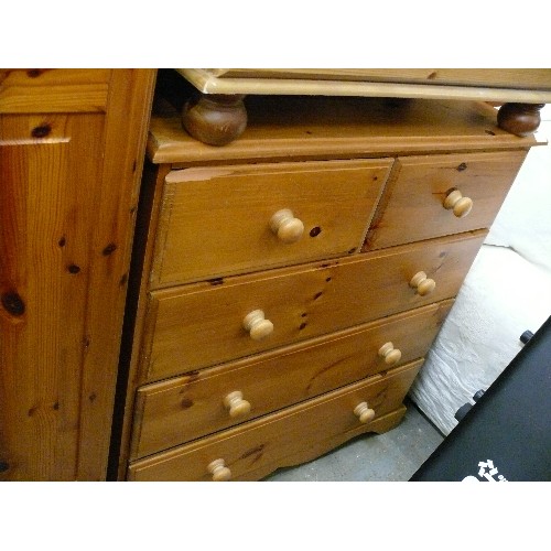 448 - PINE CHEST OF DRAWERS 2 OVER 3