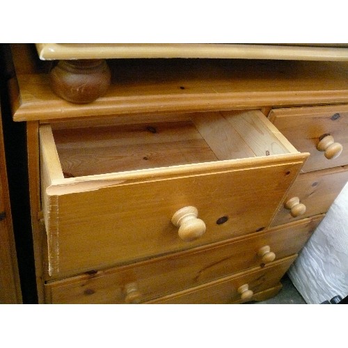 448 - PINE CHEST OF DRAWERS 2 OVER 3