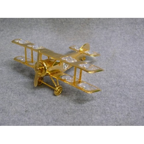 5 - 8 X 24 GOLD PLATED CRYSTAL TEMPTATIONS CUT AUSTRIAN CRYSTAL  - A BUS, CARRIAGE CLOCK, SHIPS, PLANE