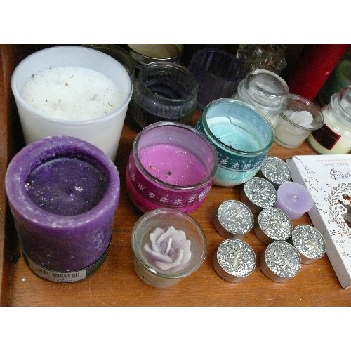 488 - SELECTION OF CANDLES AND TEALIGHTS