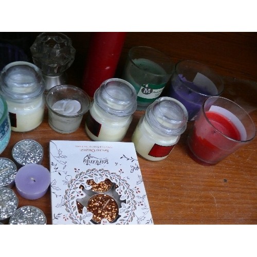 488 - SELECTION OF CANDLES AND TEALIGHTS