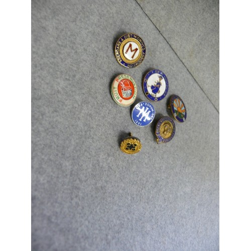 30 - COLLECTION OF ENAMEL BADGES - EARLY RADIO, MIDWIFE, OTHERS