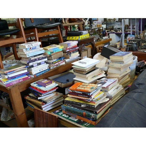 468 - LARGE QUANTITY OF QUALITY BOOKS - NON FICTION AND FICTION - JEWISH HISTORY, TRAVEL, GARDENING, ATLAS... 