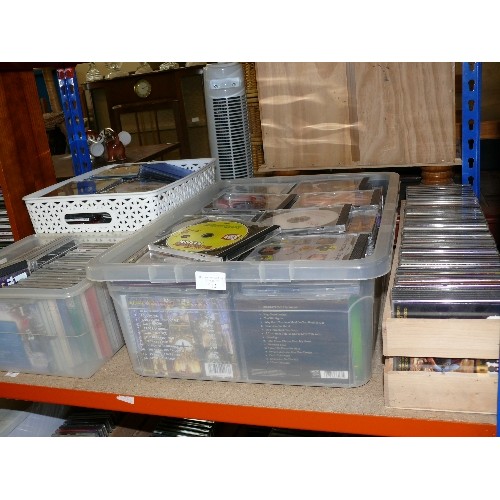 512 - 4 X BOXES OF CDS INC ONE BOX FULL OF CHRISTMAS CD'S, GLENN MILLAR, BEEGEES, TOM JONES, CHUCK BERRY E... 