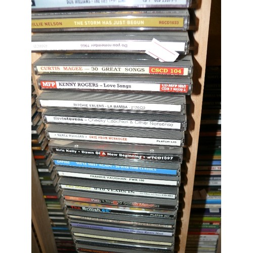 513 - 8 X WOODEN BOXES OF CDS - COUNTRY, NAT KING COLE, FRANKIE VAUGHAN, GOSPEL ETC