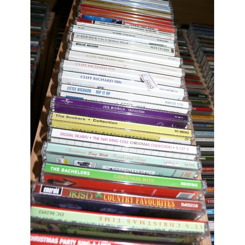 513 - 8 X WOODEN BOXES OF CDS - COUNTRY, NAT KING COLE, FRANKIE VAUGHAN, GOSPEL ETC