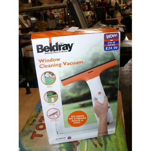 515 - WINDOW CLEANING VACUUM BY BELDRAY IN BOX