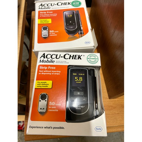 454A - 2 x boxed Accu-chek blood glucose monitoring systems