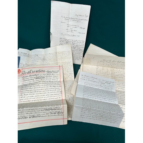 182 - Local History - Ramsey. A collection of hand written legal documents from the 18th & 19th Centuries ... 