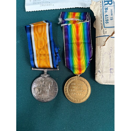 100C - WWI MEDALS THE 1914- 1918 DEFENCE AND THE CIVILISATION VICTORY MEDAL ISSUED GUNNER J H BRITTON No 11... 