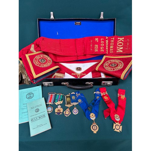 99B - Royal Antediluvian Order of Buffaloes case and contents 1960's and 70's pertaining to the Thomas A'B... 
