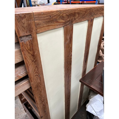 432 - A vintage pine cabinet with multiple drawers - probably from a farm store or factory  - nicely made ... 