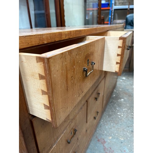 462 - A very stylish walnut veneered side cabinet with 6 drawers and a cupboard - mid century or could be ... 