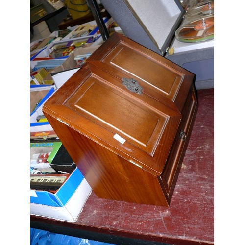 175 - WALNUT FINISH DESK TOP LETTER RACK CABINET