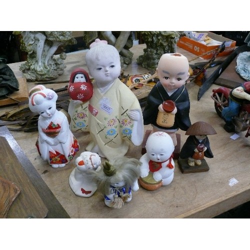 270 - A COLLECTION OF CERAMIC JAPANESE GEISHA AND GOSHO DOLLS