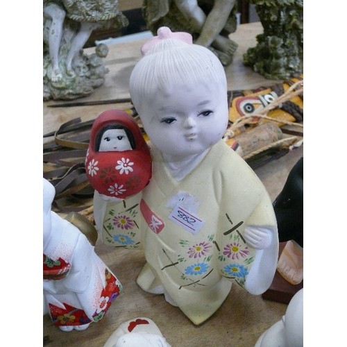 270 - A COLLECTION OF CERAMIC JAPANESE GEISHA AND GOSHO DOLLS