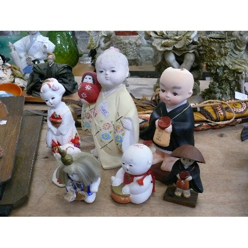 270 - A COLLECTION OF CERAMIC JAPANESE GEISHA AND GOSHO DOLLS