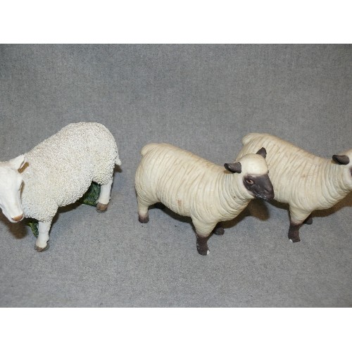 327 - 3 SHEEP FIGURINES