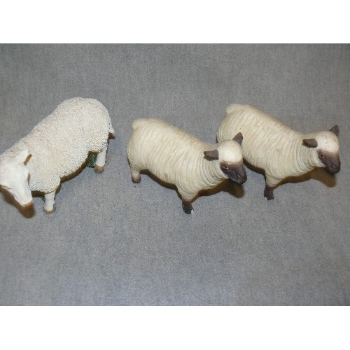 327 - 3 SHEEP FIGURINES