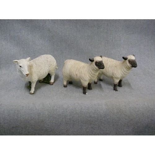 327 - 3 SHEEP FIGURINES