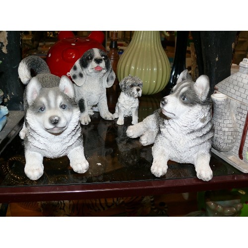 339 - 4 VARIOUS DOG ORNAMENTS