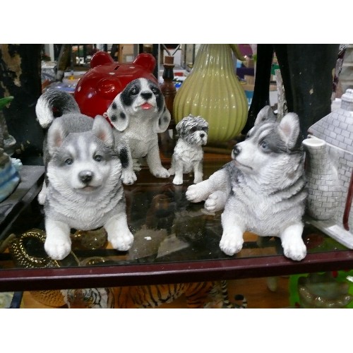 339 - 4 VARIOUS DOG ORNAMENTS