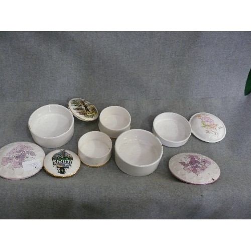 341 - A SELECTION OF CERAMIC LIDDED POTS