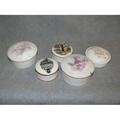 341 - A SELECTION OF CERAMIC LIDDED POTS