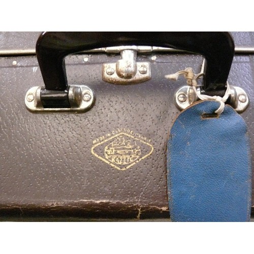 439 - VINTAGE HARD BODIED SUITCASE - NATIONAL SERVICE ERA