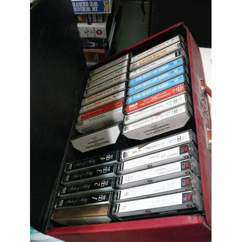 540 - CRATE AND A CASE OF CASSETTES INC ABBA, ELVIS, BILL HALEY ETC